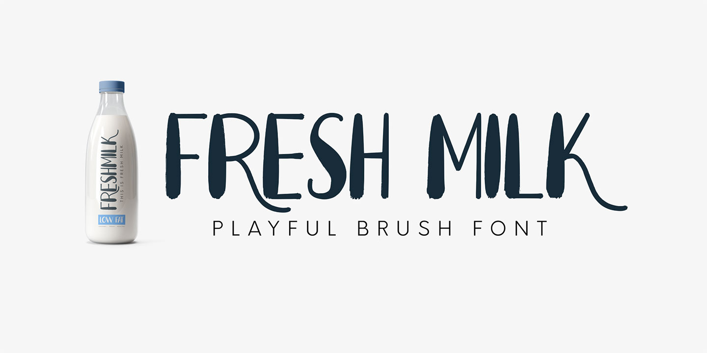 Beispiel einer Fresh Milk-Schriftart #10